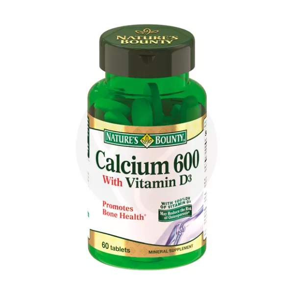 Nature's Bounty Кальций с витамином Д3  таблетки 600мг+10мкг, №60