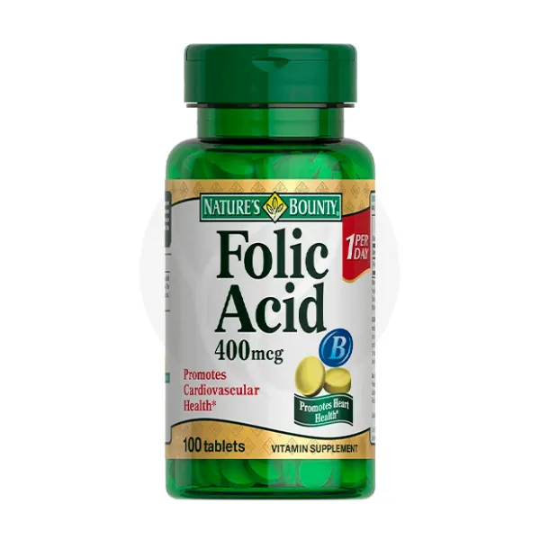 Nature's Bounty Фолиевая кислота таблетки 400мкг, №100