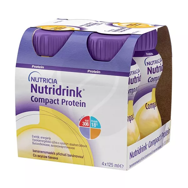 Изображение товара Nutridrink Compact Protein жидкая смесь со вкусом банана 125мл №4 Изображение товара Nutridrink Compact Protein жидкая смесь со вкусом банана 125мл №4