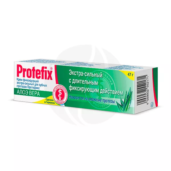 Изображение товара ProteFix крем для фиксации зубных протезов с Алоэ Вера, 47г Изображение товара ProteFix крем для фиксации зубных протезов с Алоэ Вера, 47г