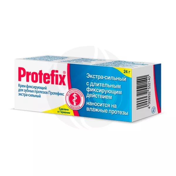 Изображение товара Экстра-сильный крем для фиксации зубных протезов ProteFix 24г Германия Изображение товара Экстра-сильный крем для фиксации зубных протезов ProteFix 24г Германия