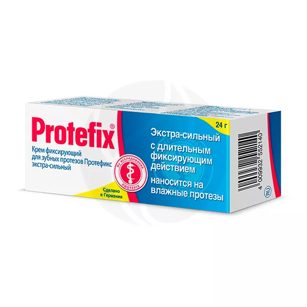 Изображение товара Экстра-сильный крем для фиксации зубных протезов ProteFix 24г Германия Изображение товара Экстра-сильный крем для фиксации зубных протезов ProteFix 24г Германия