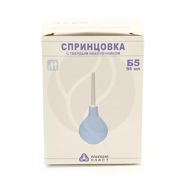Спринцовка пластизольная №5 тип Б (твёрдый наконечник), 95мл