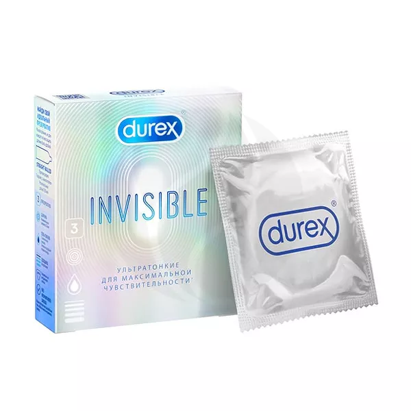 Изображение товара Durex Invisible ультратонкие презервативы №3, надежная контрацепция, 3 шт Изображение товара Durex Invisible ультратонкие презервативы №3, надежная контрацепция, 3 шт