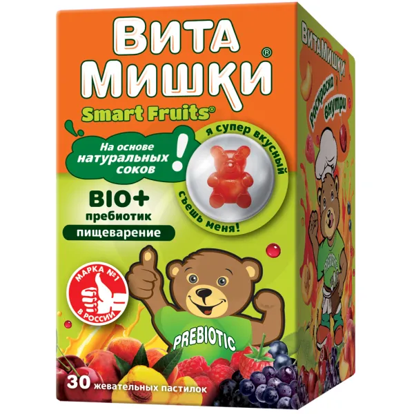 Изображение товара ВитаМишки Bio+ Пребиотик пастилки жевательные, №30 Изображение товара ВитаМишки Bio+ Пребиотик пастилки жевательные, №30