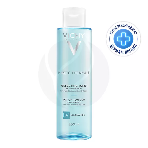 Изображение товара Vichy Purete Thermale Совершенствующий очищающий тоник для чувствительной кожи лица, 200мл Изображение товара Vichy Purete Thermale Совершенствующий очищающий тоник для чувствительной кожи лица, 200мл