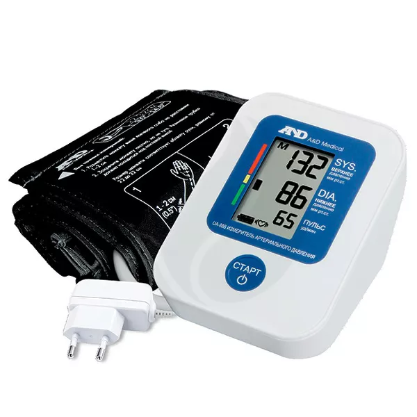 Изображение товара Автоматический цифровой тонометр AnD UA-888E с функциями контроля давления Изображение товара Автоматический цифровой тонометр AnD UA-888E с функциями контроля давления