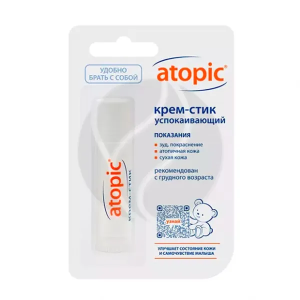 Изображение товара Atopic крем-стик успокаивающий (0+), 4,9г Изображение товара Atopic крем-стик успокаивающий (0+), 4,9г
