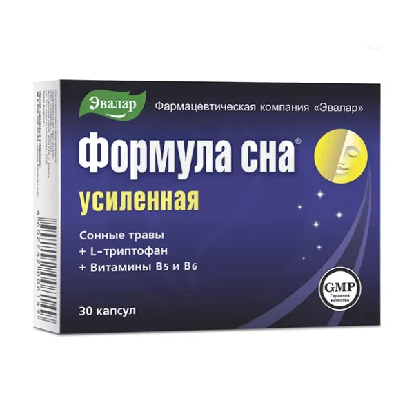 Изображение товара Эвалар Формула сна Усиленная капсулы, №30 Изображение товара Эвалар Формула сна Усиленная капсулы, №30