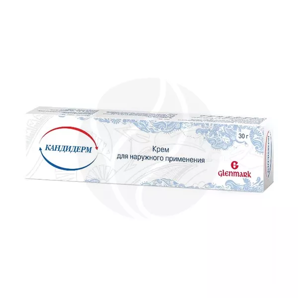 Изображение товара Кандидерм Крем противовоспалительный, противогрибковый, антибиотик 30г Изображение товара Кандидерм Крем противовоспалительный, противогрибковый, антибиотик 30г