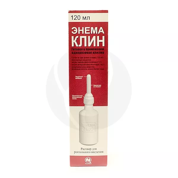 Изображение товара Энема Клин раствор для ректального введения 120 мл быстрое очищение кишечника