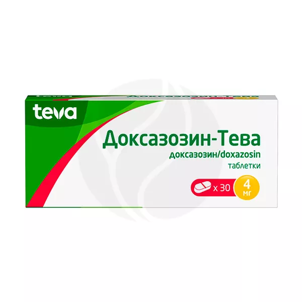 Изображение товара Доксазозин-Тева таблетки 4мг, №30 для снижения давления и при ДГПЖ