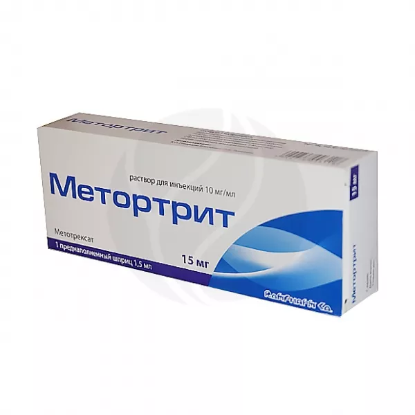 Изображение товара Метортрит раствор для инъекций 10мг/мл 1.5мл шприц, Rумыния