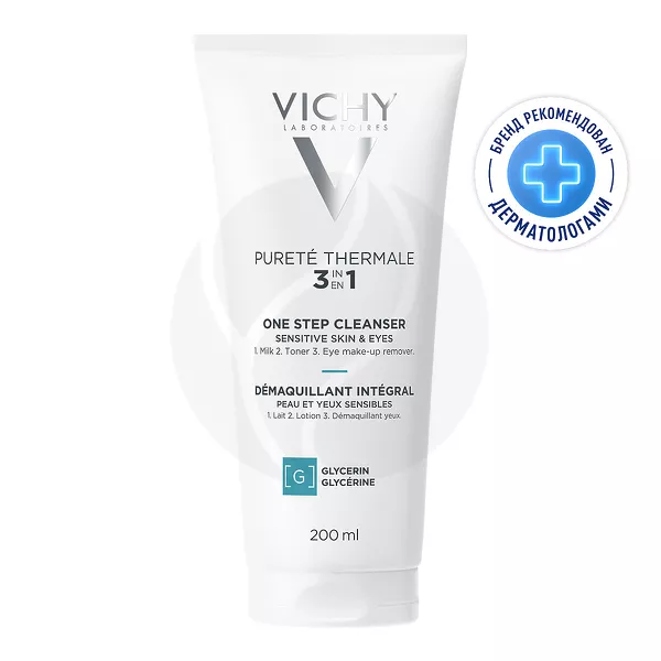 Изображение товара Vichy Purete Thermale Очищающее средство для умывания лица и кожи вокруг глаз 3в1, 200мл
