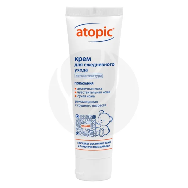 Изображение товара Atopic крем для ежедневного ухода 100мл гипоаллергенный увлажняющий для сухой кожи