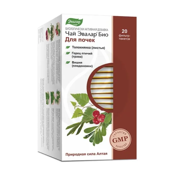 Изображение товара Эвалар Био Для почек чай 1,5г №20 натуральный фиточай для поддержания почек