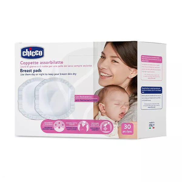 Изображение товара Chicco Natural Feeling антибактериальные прокладки для груди, 30шт Изображение товара Chicco Natural Feeling антибактериальные прокладки для груди, 30шт