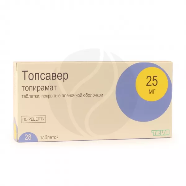 Топсавер таблетки п/о 25мг, №28