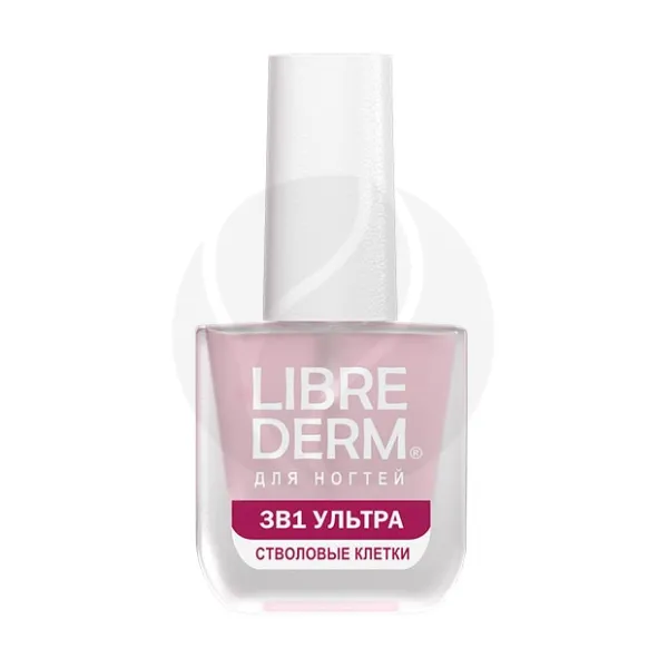 Изображение товара Librederm Nail Care лак для ногтей 3 в 1 с ультра стволовыми клетками 10мл