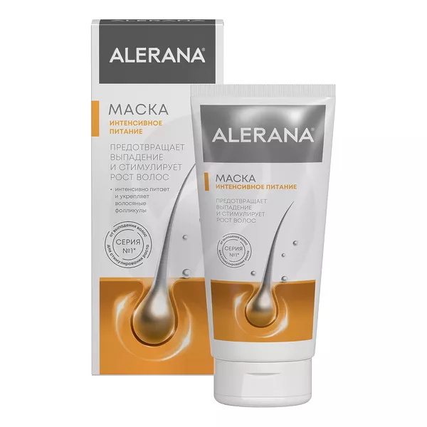 Изображение товара Маска для волос Alerana Интенсивное питание 150мл для укрепления и роста волос Изображение товара Маска для волос Alerana Интенсивное питание 150мл для укрепления и роста волос
