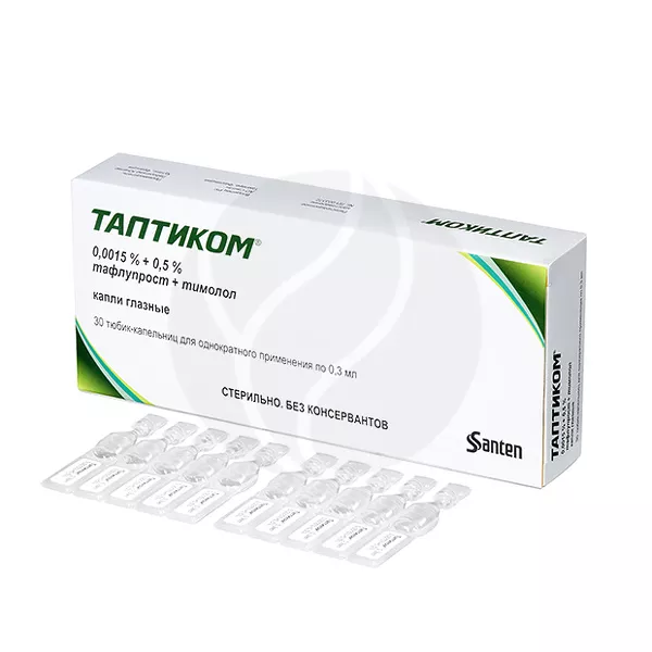 Изображение товара Таптиком капли глазные 15мкг+5мг/мл, 0,3мл №30