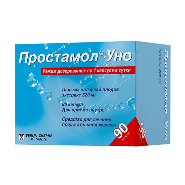 Изображение товара Простамол Уно капсулы 320мг №90 для поддержки мужской простаты