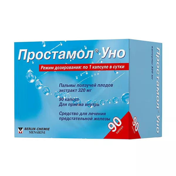 Изображение товара Простамол Уно капсулы 320мг №90 для поддержки мужской простаты