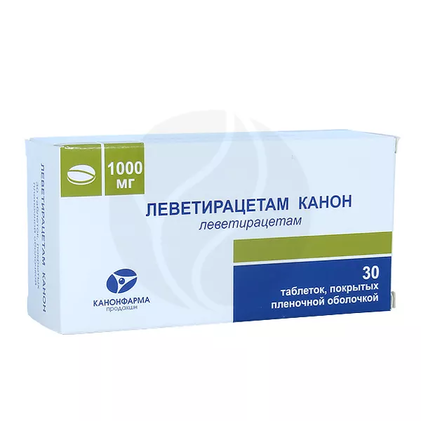 Изображение товара Леветирацетам Канон таблетки 1000мг, 30 штук для лечения эпилепсии
