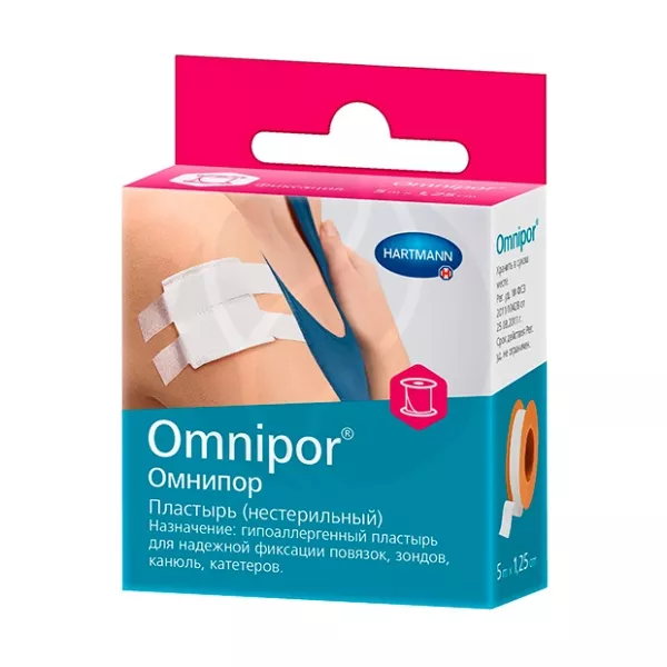 Изображение товара Omnipor пластырь для фиксации гипоаллергенный, (1,25 см*5м)