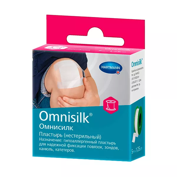 Изображение товара Hartmann Omnisilk пластырь фиксирующий гипоаллергенный, (1.25см*5м) Изображение товара Hartmann Omnisilk пластырь фиксирующий гипоаллергенный, (1.25см*5м)