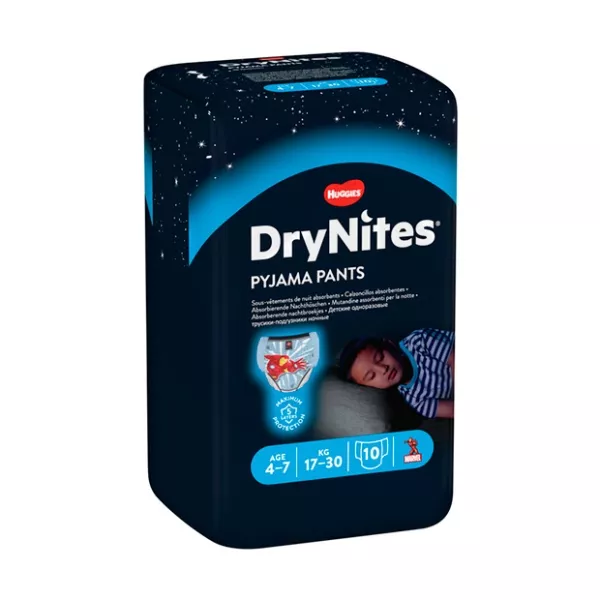 Изображение товара Huggies DryNites подгузники-трусики для мальчиков 4-7 лет 10 шт