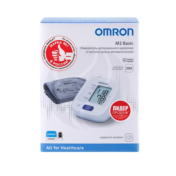 Omron M2 Basic Автоматический тонометр HEM 7121-RU с веерооб. манжетой (22-32см)