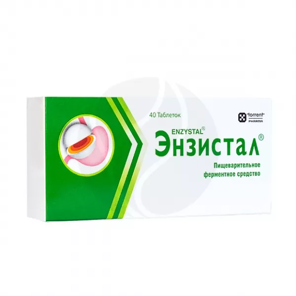 Изображение товара Энзистал таблетки покрыткишечнорастворимой оболочкой для пищеварения 40 шт