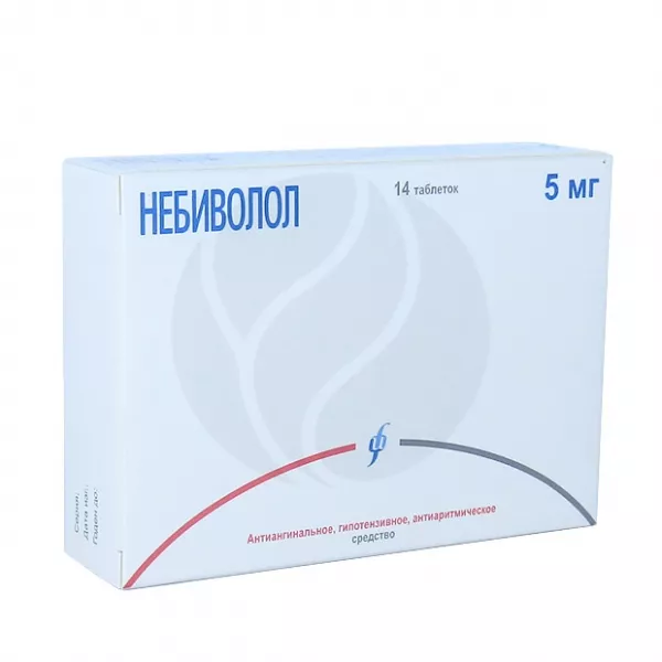 Изображение товара Небиволол 5 мг таблетки, 14 шт - давление и защита сердца Изображение товара Небиволол 5 мг таблетки, 14 шт - давление и защита сердца