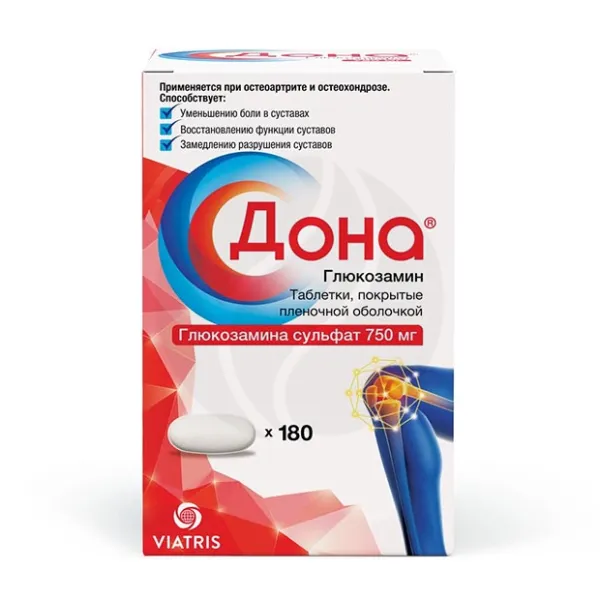 Изображение товара Дона таблетки покрыт. п/о 750мг, №180 Изображение товара Дона таблетки покрыт. п/о 750мг, №180