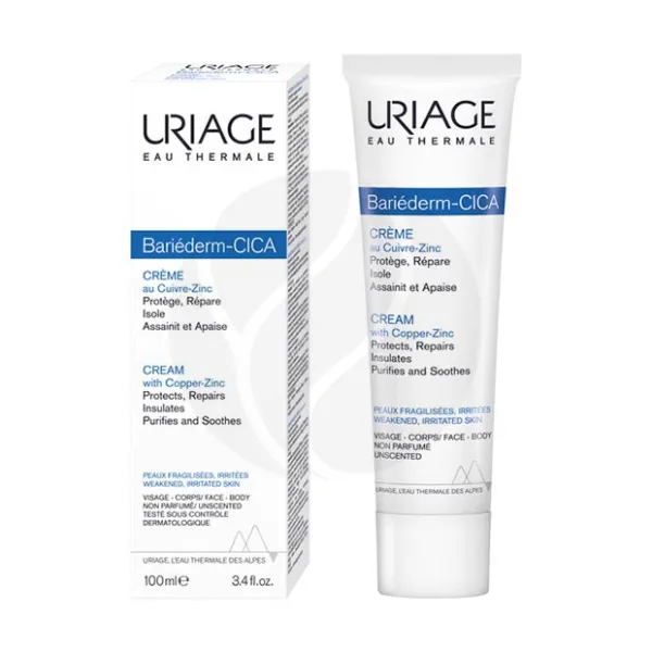 Изображение товара Uriage Bariederm-Cica крем с медью и цинком для ослабленной и раздраженной кожи, 100мл Изображение товара Uriage Bariederm-Cica крем с медью и цинком для ослабленной и раздраженной кожи, 100мл
