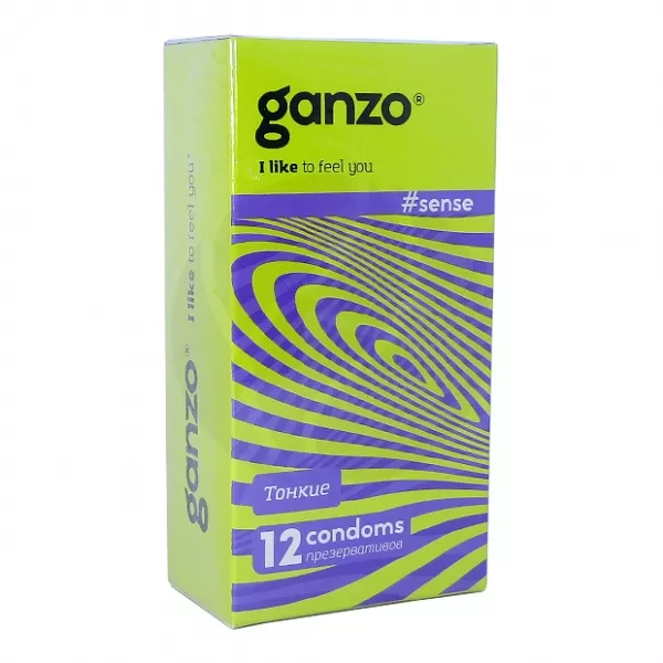 Ganzo Sense презервативы тонкие, №12