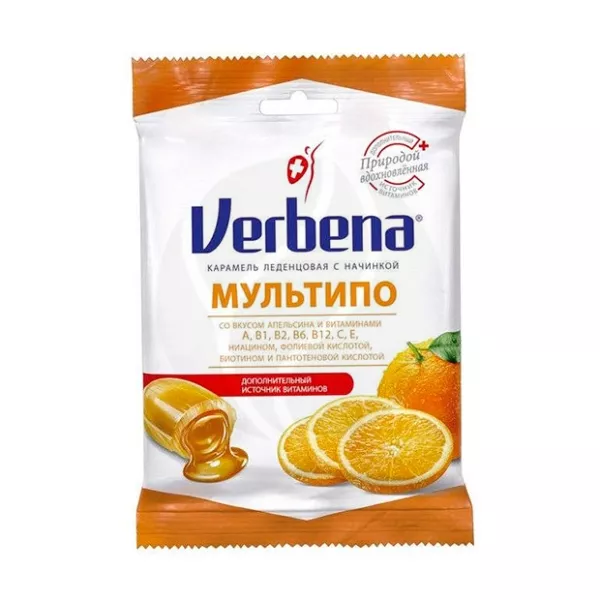 Изображение товара Verbena леденцы с витаминным комплексом 60 г вкусовая и витаминная добавка