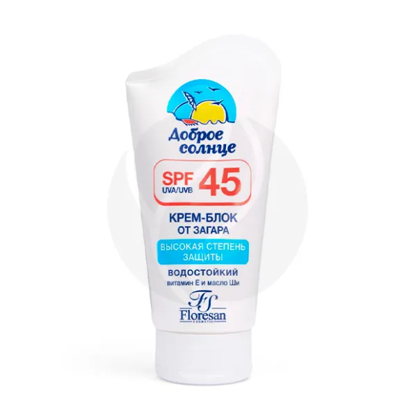 Изображение товара Флоресан крем-блок от загара водостойкий SPF 45 60мл для защиты кожи