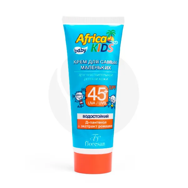 Изображение товара Детский крем для защиты от солнца SPF 45+ 50 мл Floresan Africa kids