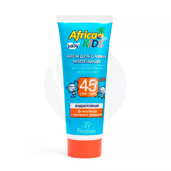 Изображение товара Детский крем для защиты от солнца SPF 45+ 50 мл Floresan Africa kids Изображение товара Детский крем для защиты от солнца SPF 45+ 50 мл Floresan Africa kids