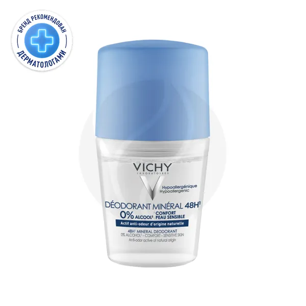 Изображение товара Дезодорант минеральный Vichy без солей алюминия, 50 мл, для чувствительной кожи