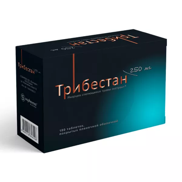 Изображение товара Трибестан таблетки покрытые 250мг - средство для мужского здоровья Изображение товара Трибестан таблетки покрытые 250мг - средство для мужского здоровья
