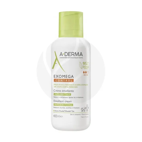 Изображение товара A-Derma Exomega Control Смягчающий крем для лица и тела 400мл гипоаллергенный
