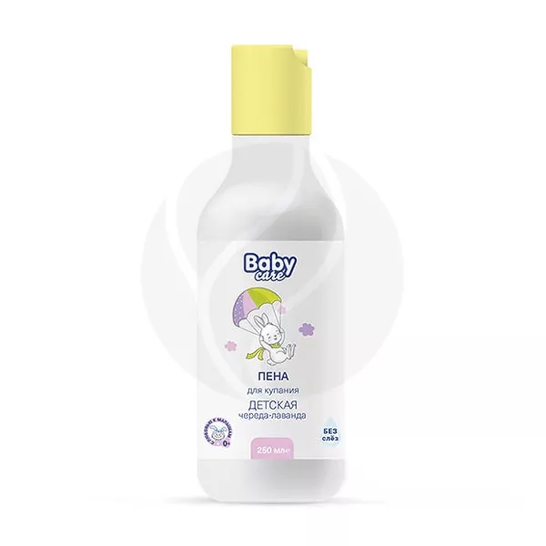 Изображение товара Детская пенка для купания Baby Care с чередой и лавандой, 250мл Изображение товара Детская пенка для купания Baby Care с чередой и лавандой, 250мл