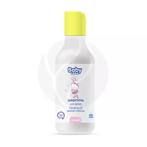 Изображение товара Baby Care Детский шампунь с чередой и лавандой (0+), 250мл Изображение товара Baby Care Детский шампунь с чередой и лавандой (0+), 250мл