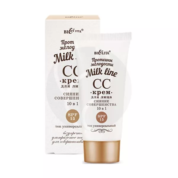 Изображение товара Белита Milk Line CC-крем для лица сияние совершенства SPF15 30мл Изображение товара Белита Milk Line CC-крем для лица сияние совершенства SPF15 30мл