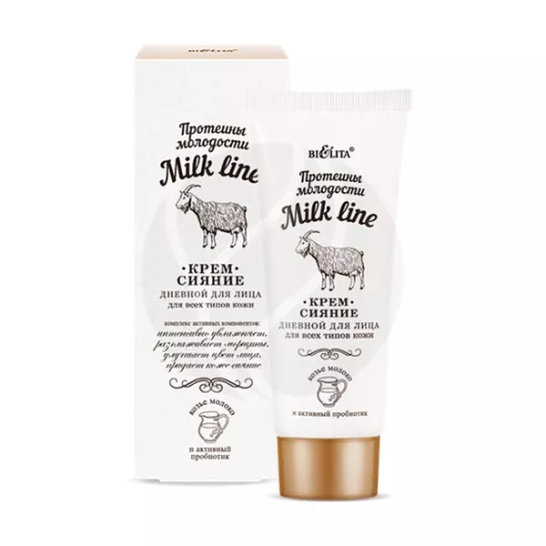 Изображение товара Белита Milk Line крем-сияние дневной для лица, 50мл Изображение товара Белита Milk Line крем-сияние дневной для лица, 50мл