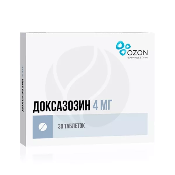 Изображение товара Доксазозин Озон таблетки 4мг, No30 - антигипертензивное средство