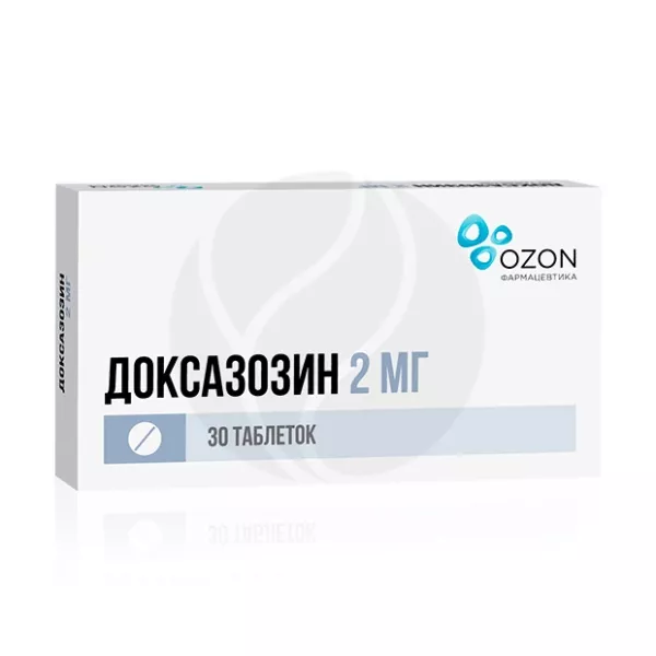 Изображение товара Доксазозин Озон 2мг таблетки 30 шт для гиперплазии предстательной железы и гипертензии
